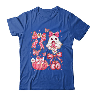 Breast Cancer Ghost Coquette Pink Ribbon Halloween Pumpkin Shirt & Hoodie | siriusteestore