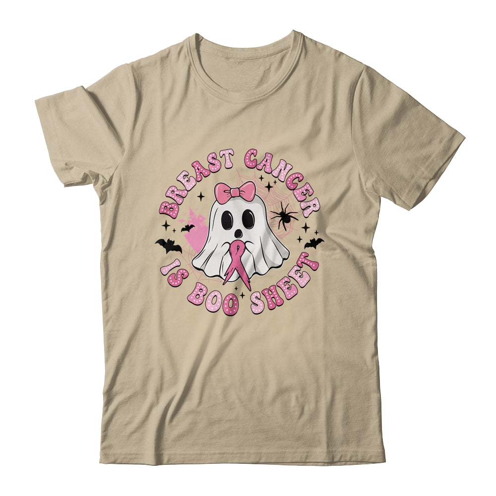 Breast Cancer Is Boo Sheet Retro Breast Cancer Halloween Ghost Shirt & Sweatshirt | siriusteestore