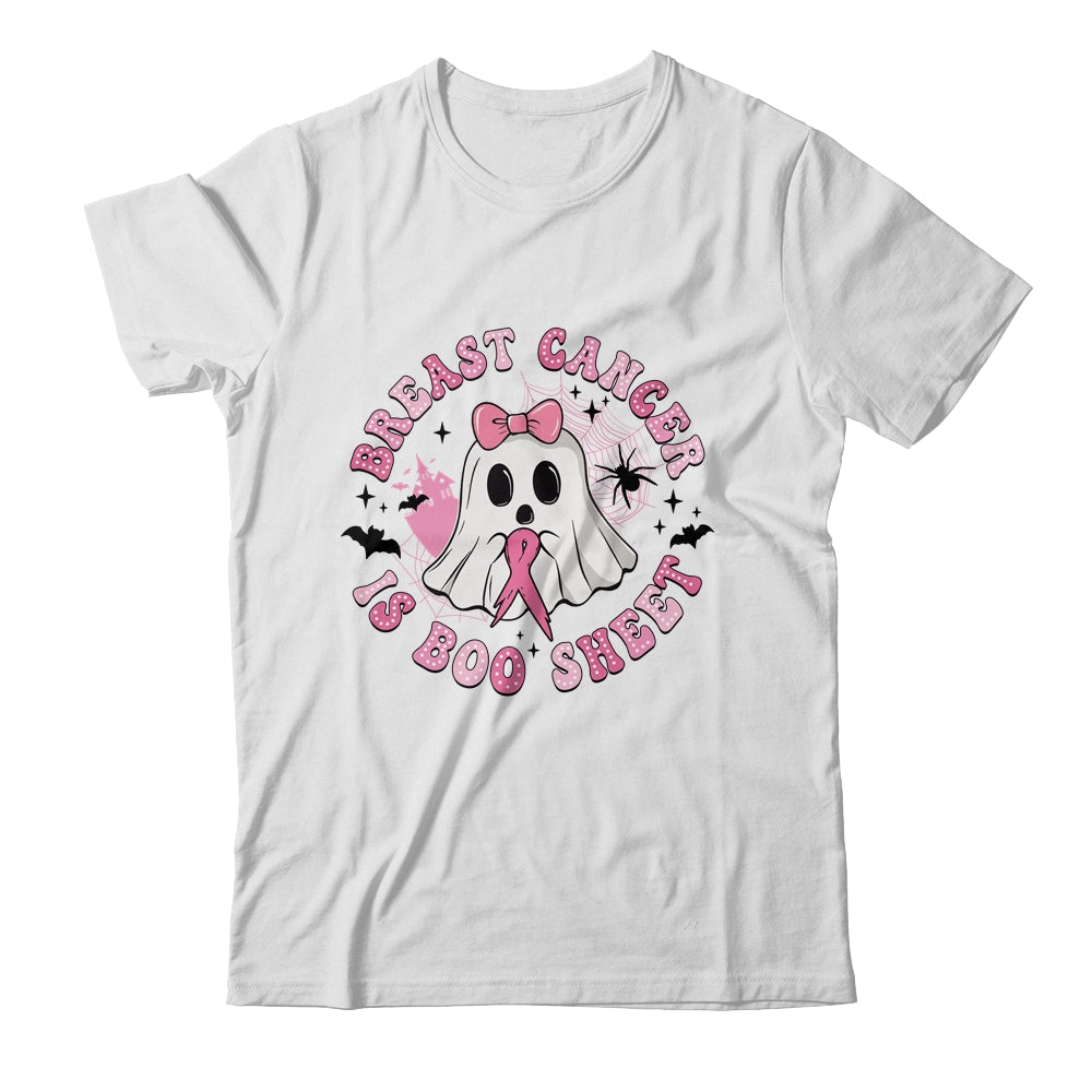 Breast Cancer Is Boo Sheet Retro Breast Cancer Halloween Ghost Shirt & Sweatshirt | siriusteestore