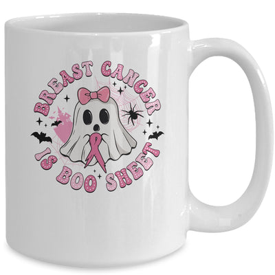 Breast Cancer Is Boo Sheet Retro Breast Cancer Halloween Ghost Mug | siriusteestore