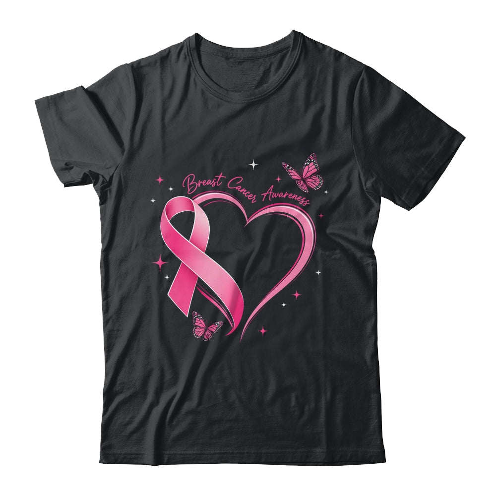 Breast Cancer Month Strong Pink Ribbon Heart Survivor Women Shirt & Hoodie | siriusteestore