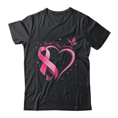 Breast Cancer Month Strong Pink Ribbon Heart Survivor Women Shirt & Hoodie | siriusteestore