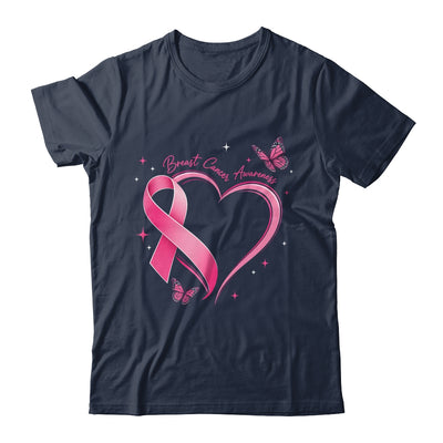 Breast Cancer Month Strong Pink Ribbon Heart Survivor Women Shirt & Hoodie | siriusteestore
