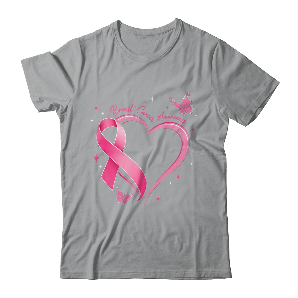 Breast Cancer Month Strong Pink Ribbon Heart Survivor Women Shirt & Hoodie | siriusteestore