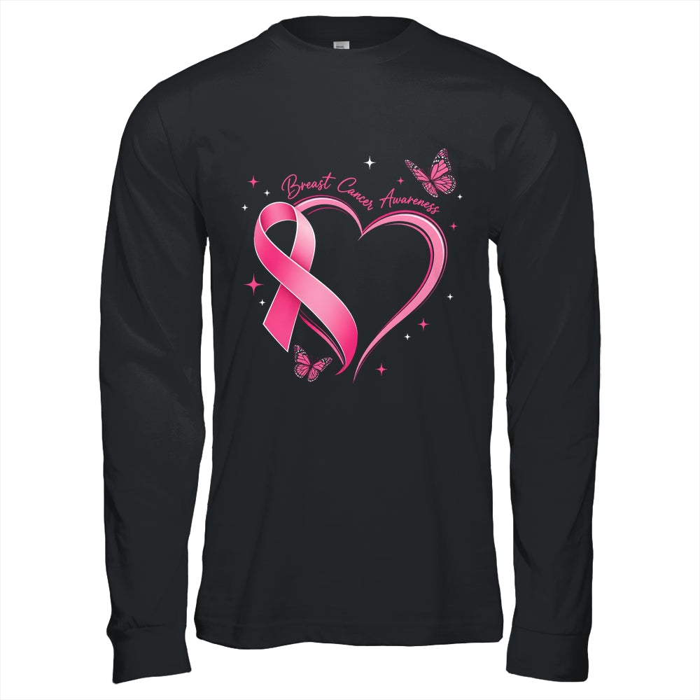 Breast Cancer Month Strong Pink Ribbon Heart Survivor Women Shirt & Hoodie | siriusteestore
