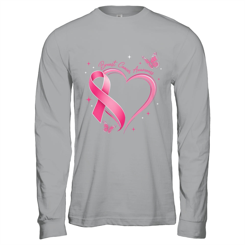 Breast Cancer Month Strong Pink Ribbon Heart Survivor Women Shirt & Hoodie | siriusteestore
