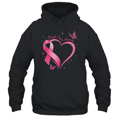 Breast Cancer Month Strong Pink Ribbon Heart Survivor Women Shirt & Hoodie | siriusteestore