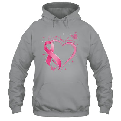 Breast Cancer Month Strong Pink Ribbon Heart Survivor Women Shirt & Hoodie | siriusteestore