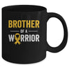Brother Of A Warrior Childhood Cancer Awareness Family Ribbon Mug | siriusteestore