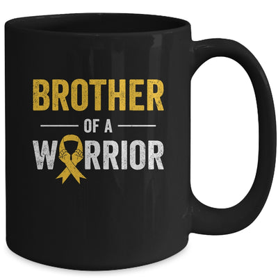 Brother Of A Warrior Childhood Cancer Awareness Family Ribbon Mug | siriusteestore