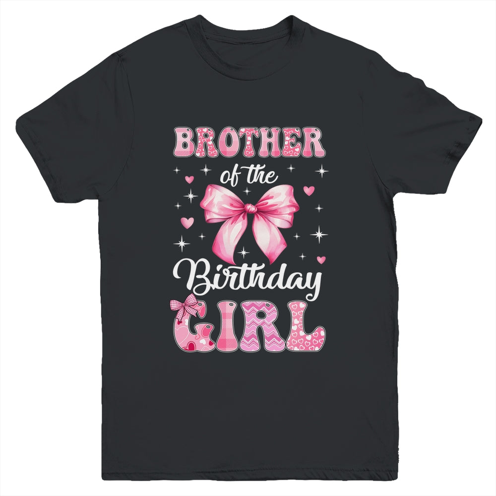 Brother Of Birthday Girl Coquette Bow Matching Family Youth Shirt | siriusteestore