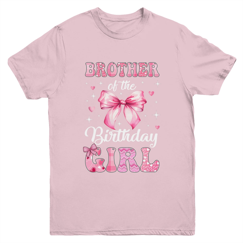 Brother Of Birthday Girl Coquette Bow Matching Family Youth Shirt | siriusteestore