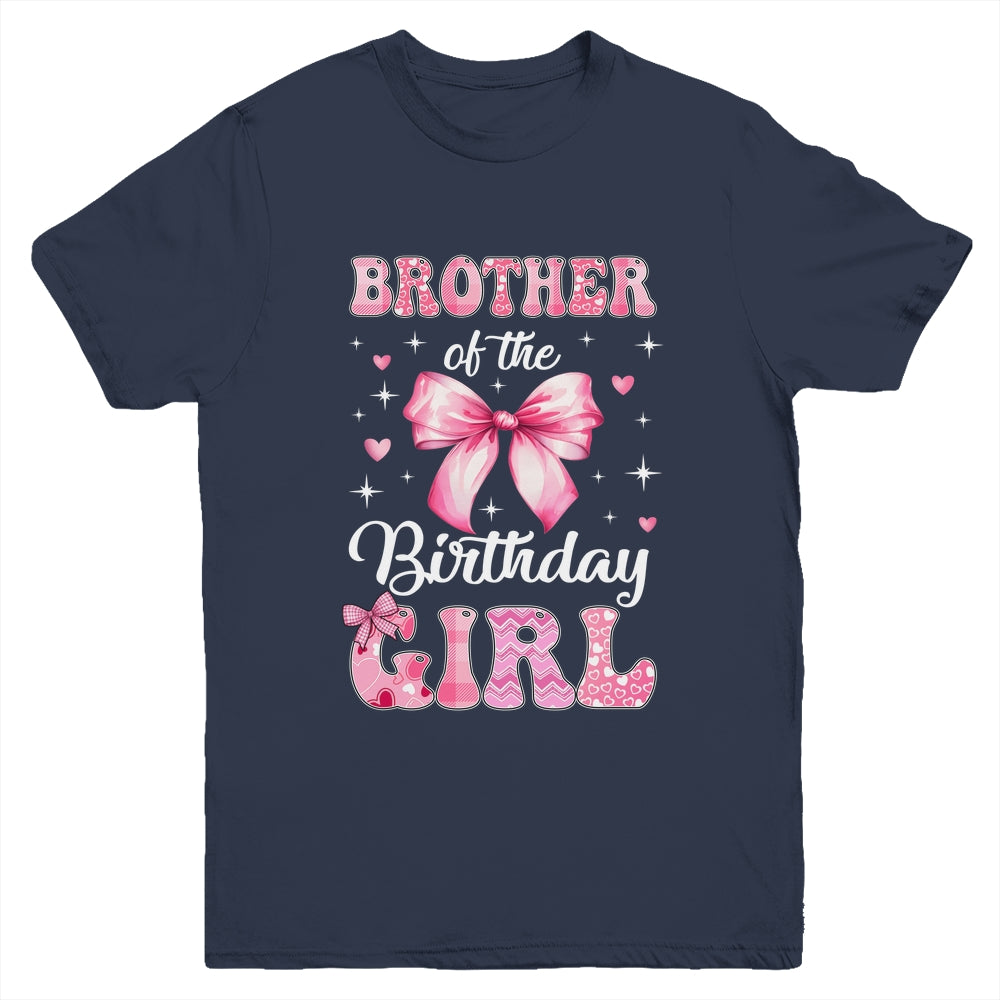 Brother Of Birthday Girl Coquette Bow Matching Family Youth Shirt | siriusteestore