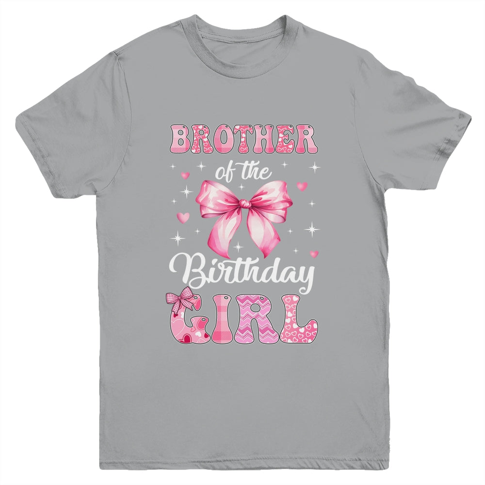 Brother Of Birthday Girl Coquette Bow Matching Family Youth Shirt | siriusteestore