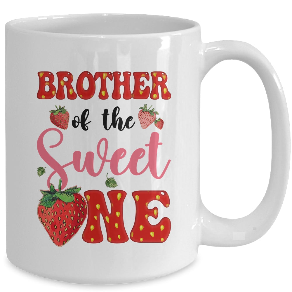 Brother Of Sweet One Strawberry Frist 1st Birthday Girl Mug | siriusteestore