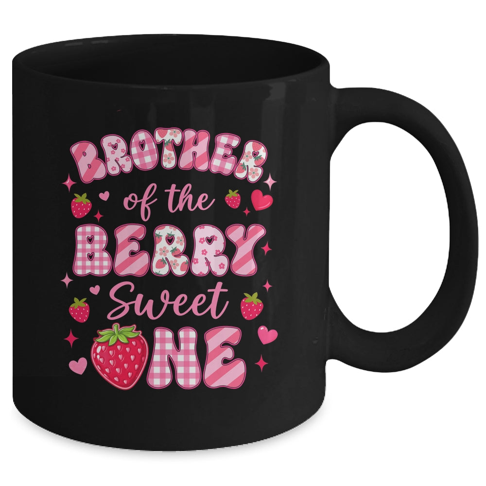 Brother Of The Berry Sweet One Strawberry First Birthday Mug | siriusteestore
