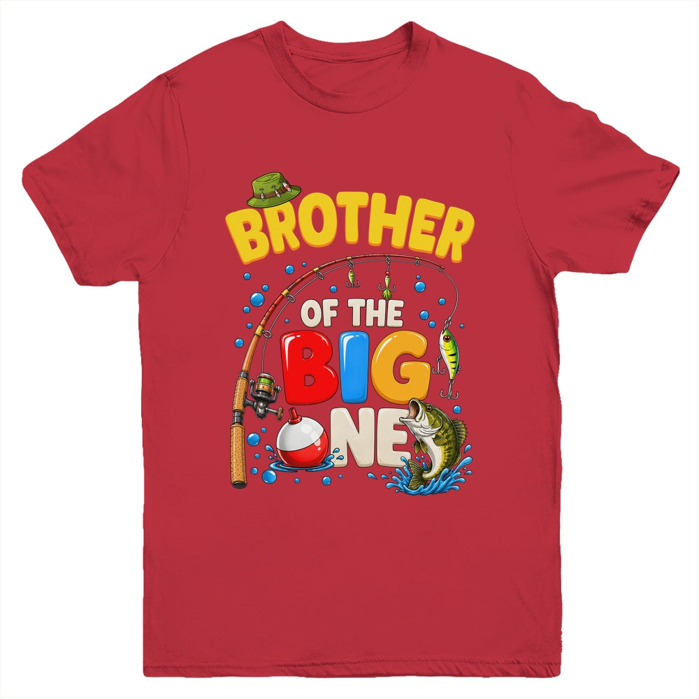 Brother Of The Big One Fishing Birthday Boy Family Party Youth Shirt | siriusteestore