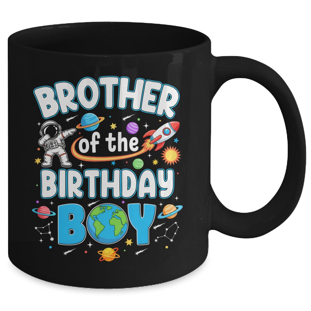 Brother Of The Birthday Boy Astronaut Family Space Planets Mug | siriusteestore