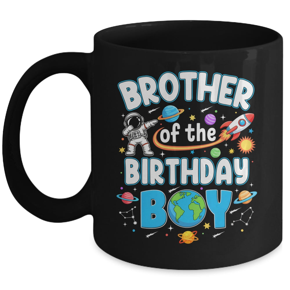 Brother Of The Birthday Boy Astronaut Family Space Planets Mug | siriusteestore