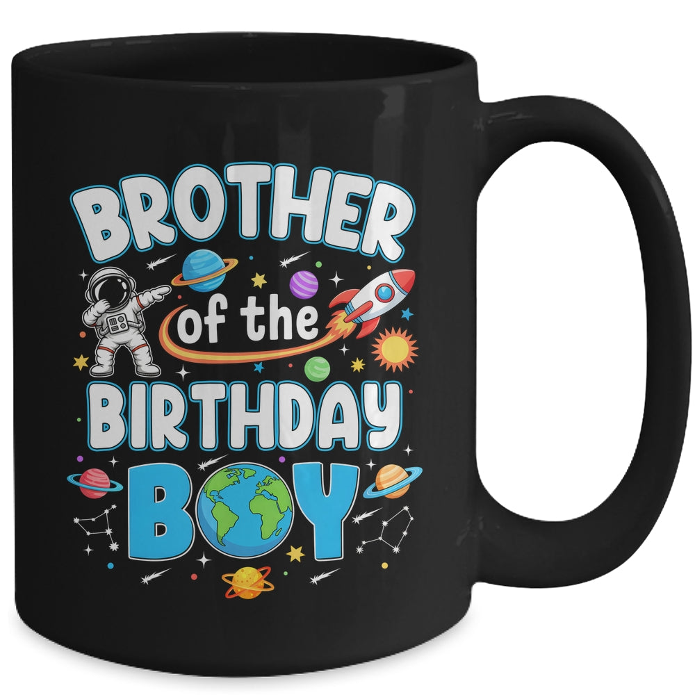 Brother Of The Birthday Boy Astronaut Family Space Planets Mug | siriusteestore