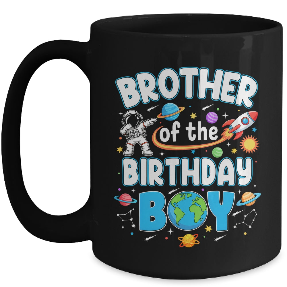 Brother Of The Birthday Boy Astronaut Family Space Planets Mug | siriusteestore