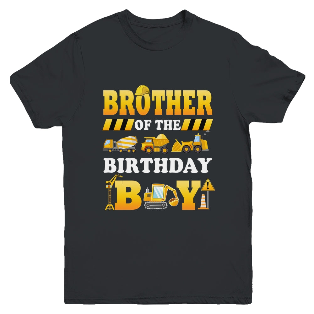 Brother Of The Birthday Boy Construction Matching Family Youth Shirt | siriusteestore