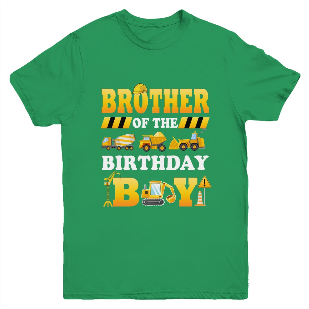 Brother Of The Birthday Boy Construction Matching Family Youth Shirt | siriusteestore