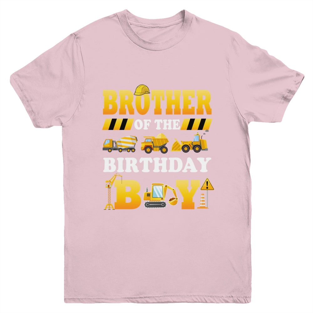 Brother Of The Birthday Boy Construction Matching Family Youth Shirt | siriusteestore