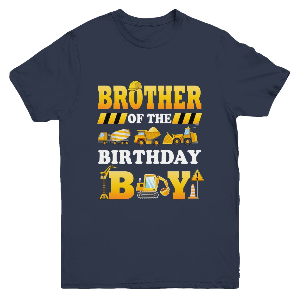 Brother Of The Birthday Boy Construction Matching Family Youth Shirt | siriusteestore