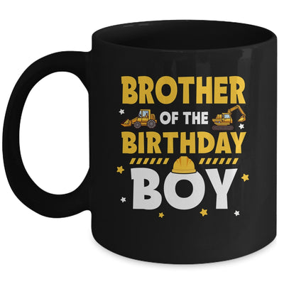 Brother Of The Birthday Boy Construction Worker Party Mug | siriusteestore