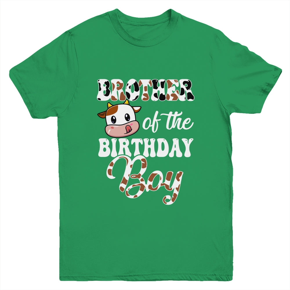 Brother Of The Birthday Boy Cow Farm 1st Birthday Boy Youth Shirt | siriusteestore
