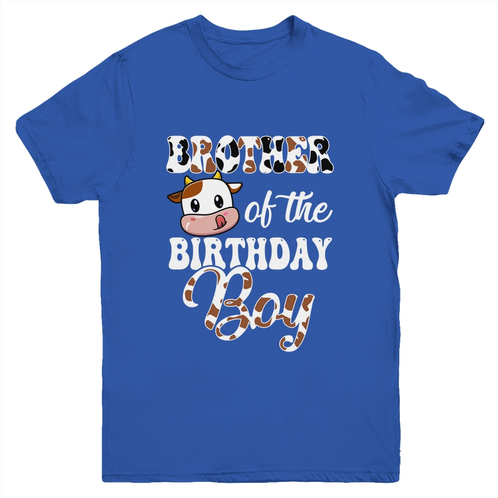 Brother Of The Birthday Boy Cow Farm 1st Birthday Boy Youth Shirt | siriusteestore