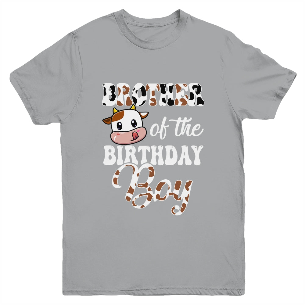 Brother Of The Birthday Boy Cow Farm 1st Birthday Boy Youth Shirt | siriusteestore
