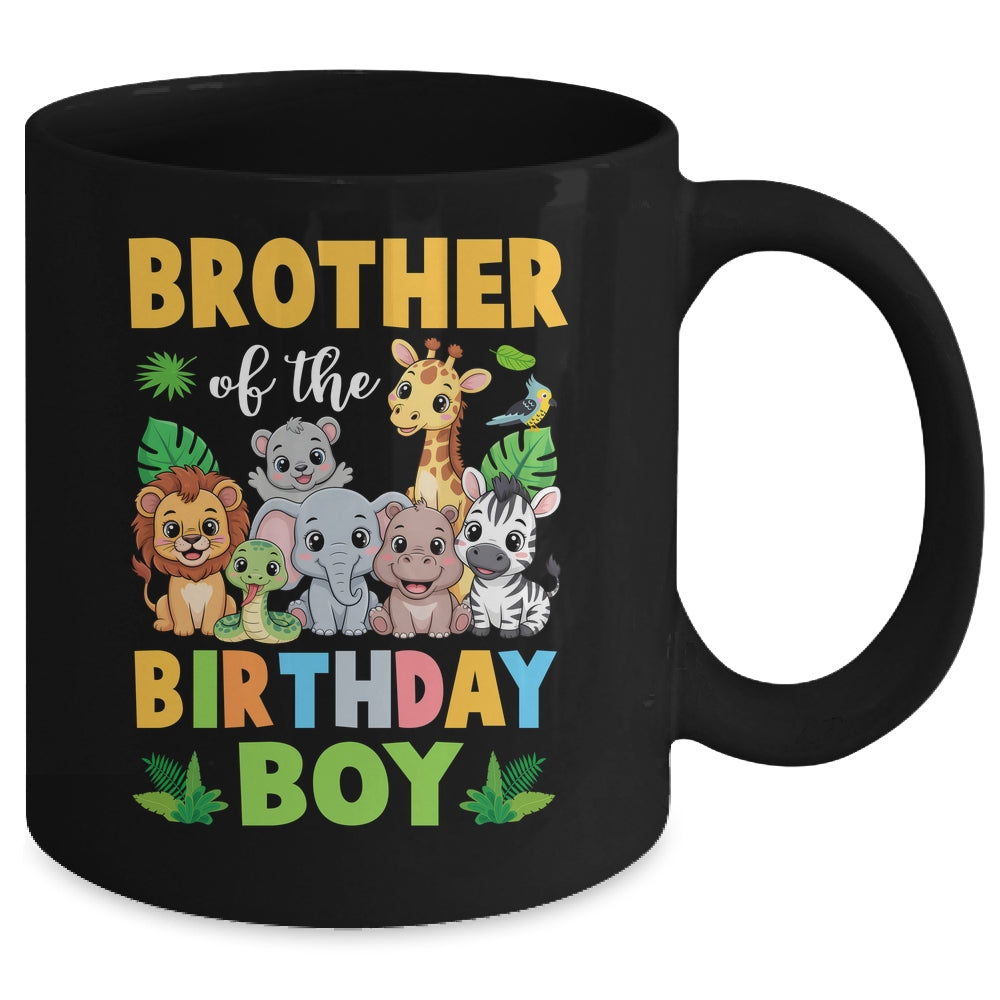 Brother Of The Birthday Boy Kids Safari Jungle Animal Mug | siriusteestore