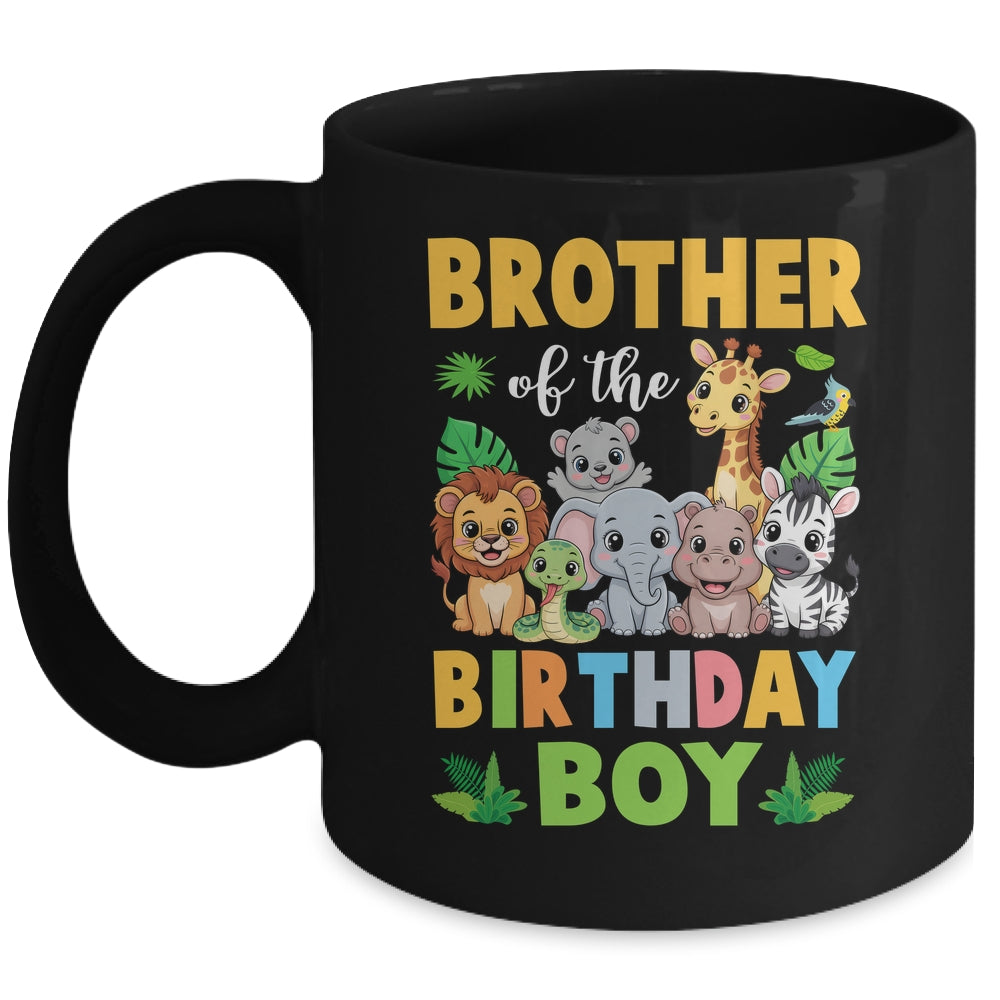 Brother Of The Birthday Boy Kids Safari Jungle Animal Mug | siriusteestore