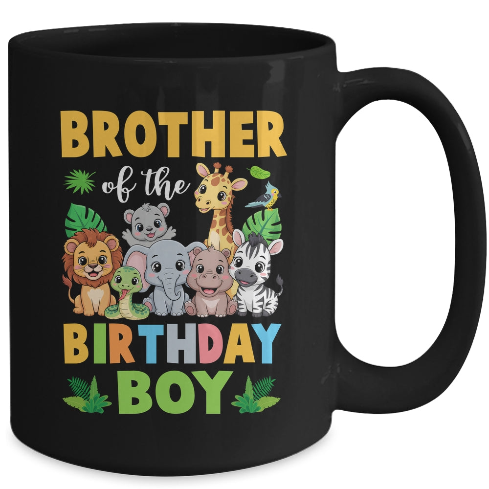 Brother Of The Birthday Boy Kids Safari Jungle Animal Mug | siriusteestore