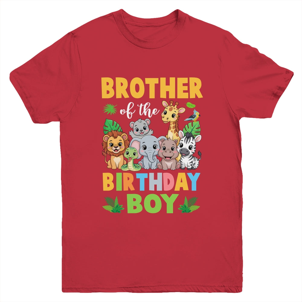Brother Of The Birthday Boy Kids Safari Jungle Animal Youth Shirt | siriusteestore