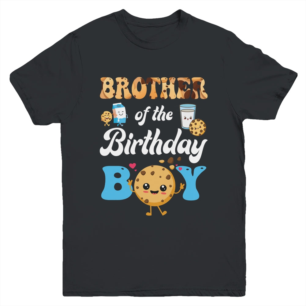 Brother Of The Birthday Boy Milk And Cookies 1st Birthday Youth Shirt | siriusteestore