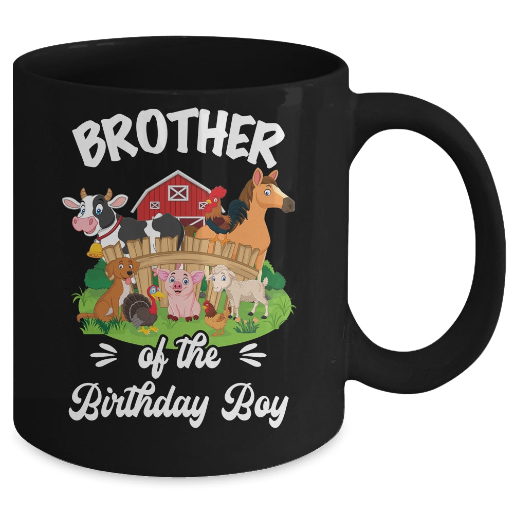 Brother Of The Birthday Boy Party Cow Farm 1st Birthday Party Mug | siriusteestore