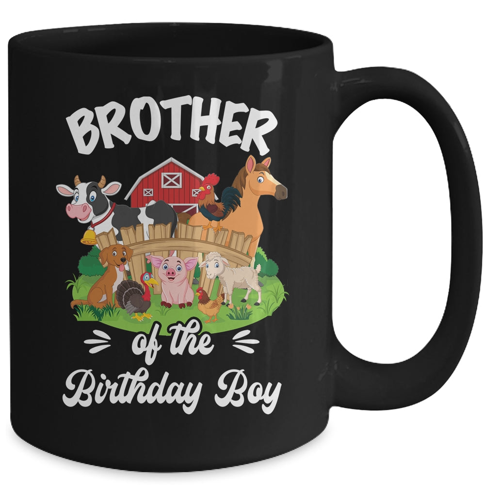 Brother Of The Birthday Boy Party Cow Farm 1st Birthday Party Mug | siriusteestore