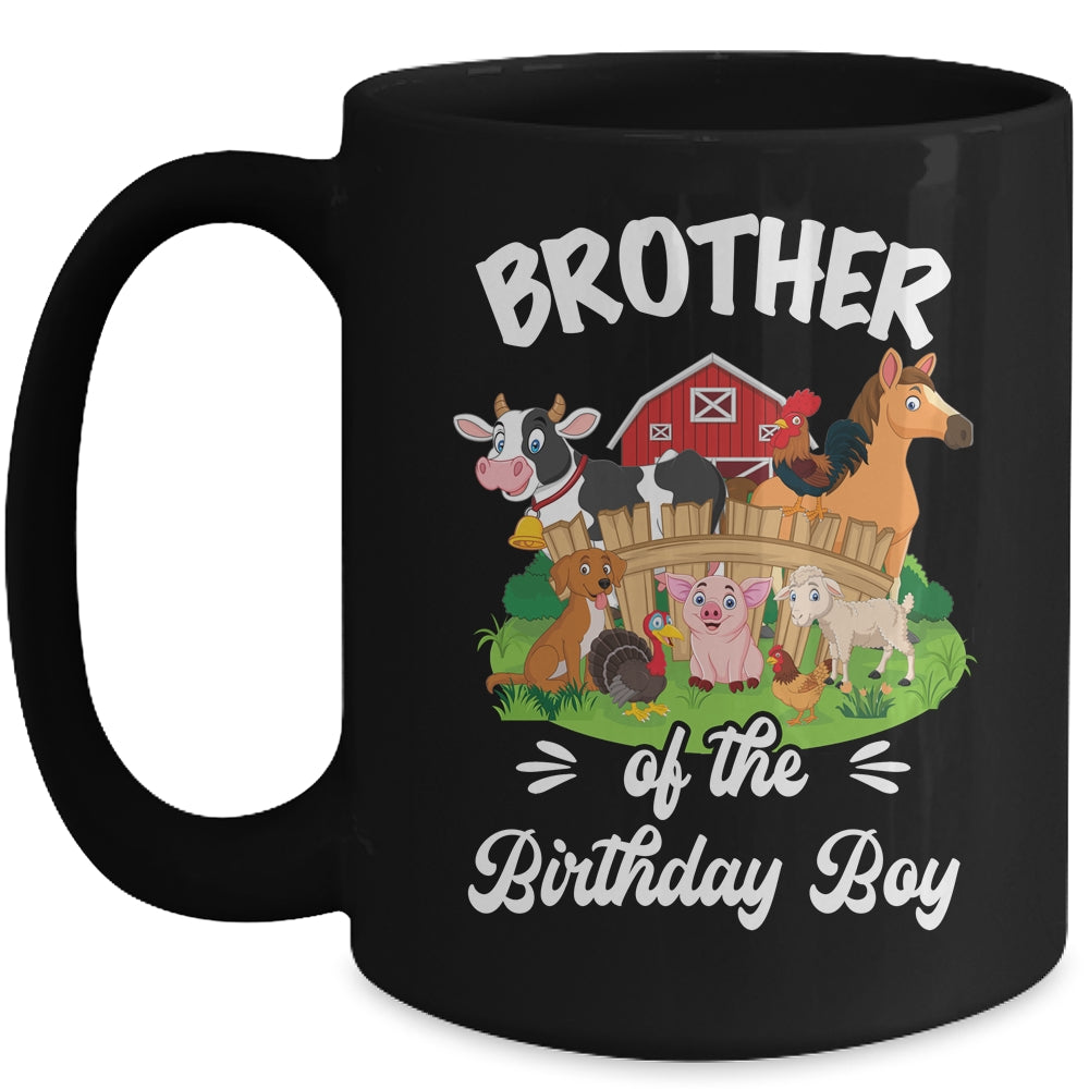 Brother Of The Birthday Boy Party Cow Farm 1st Birthday Party Mug | siriusteestore