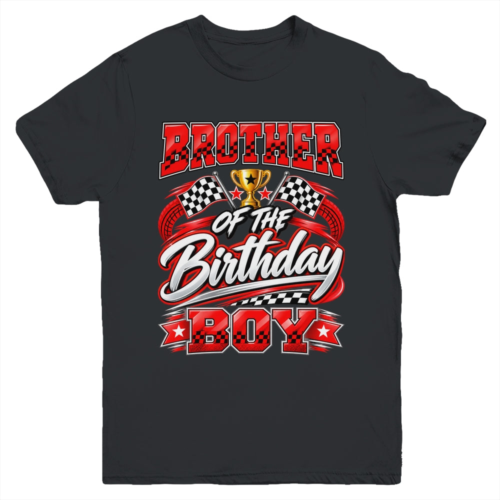 Brother Of The Birthday Boy Race Car Family Pit Crew Youth Shirt | siriusteestore