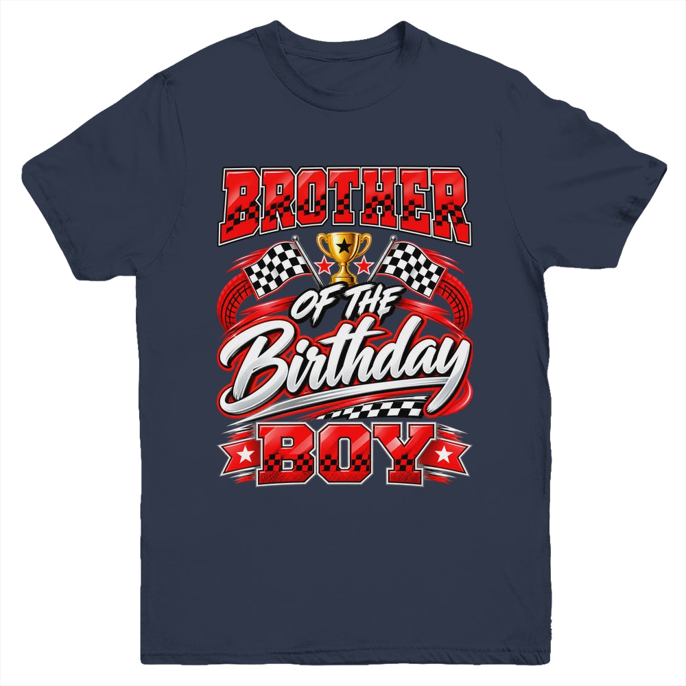 Brother Of The Birthday Boy Race Car Family Pit Crew Youth Shirt | siriusteestore