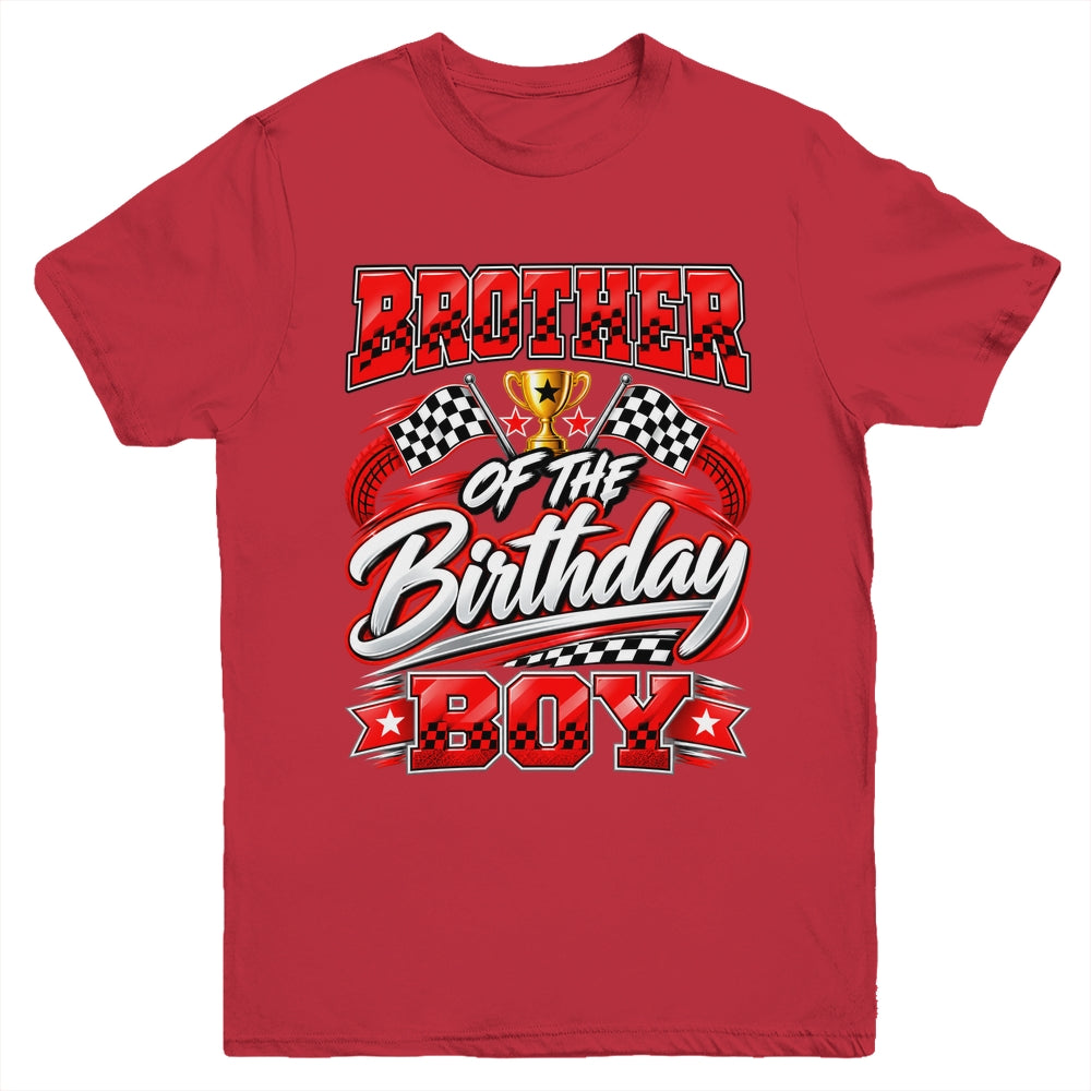 Brother Of The Birthday Boy Race Car Family Pit Crew Youth Shirt | siriusteestore