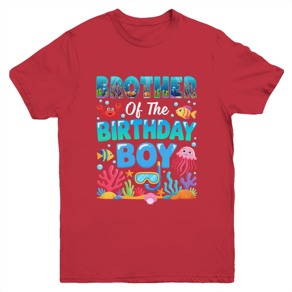 Brother Of The Birthday Boy Sea Animals Ocean Aquarium Youth Shirt | siriusteestore