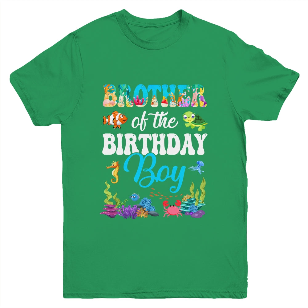 Brother Of The Birthday Boy Sea Fish Ocean Aquarium Party Youth Shirt | siriusteestore