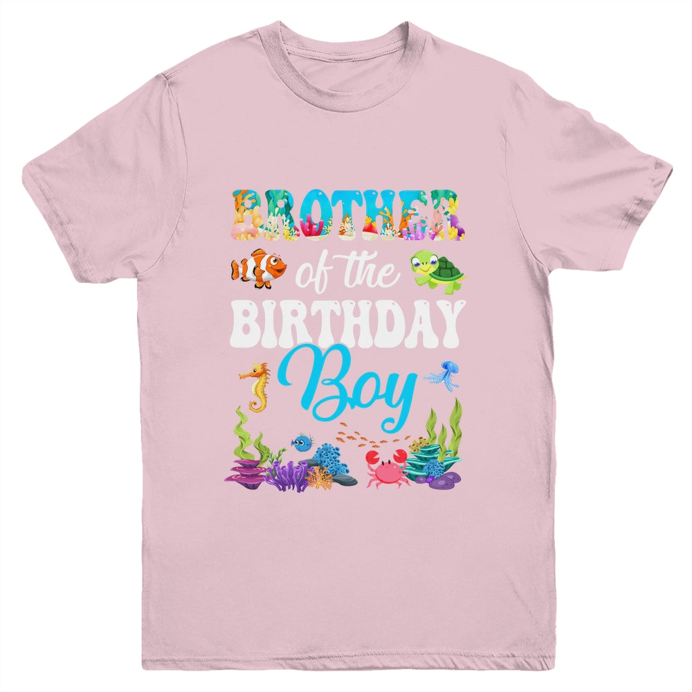 Brother Of The Birthday Boy Sea Fish Ocean Aquarium Party Youth Shirt | siriusteestore