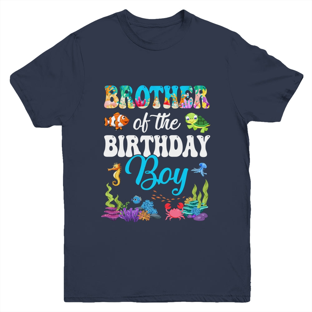 Brother Of The Birthday Boy Sea Fish Ocean Aquarium Party Youth Shirt | siriusteestore