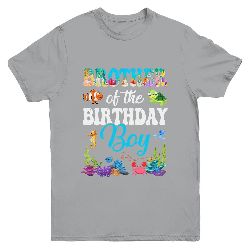 Brother Of The Birthday Boy Sea Fish Ocean Aquarium Party Youth Shirt | siriusteestore