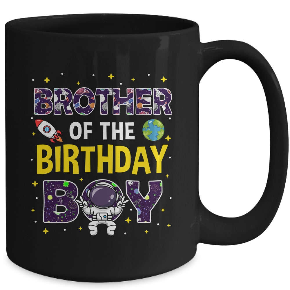 Brother Of The Birthday Boy Space Astronaut Birthday Family Mug | siriusteestore